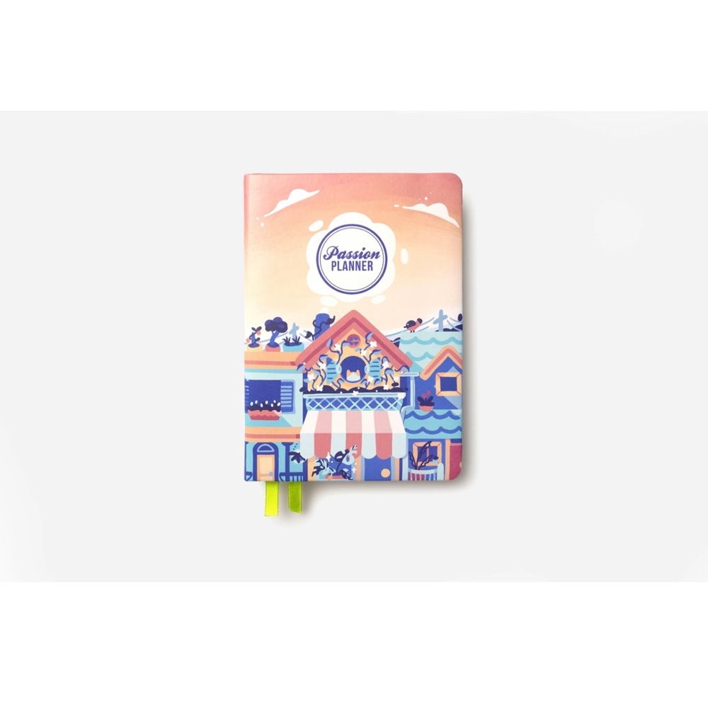 Passion Planner Hardcover Weekly Undated Planner Sunset Ave Medium New Package